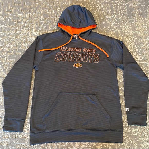 Oklahoma State Cowboys Hoodie Russell Athletic Pullover Size Medium Color Grey - Picture 1 of 5